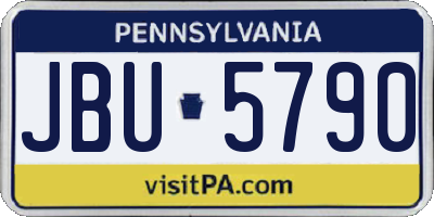 PA license plate JBU5790