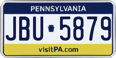 PA license plate JBU5879