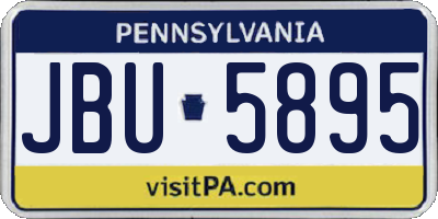 PA license plate JBU5895