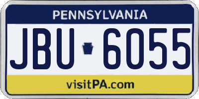 PA license plate JBU6055