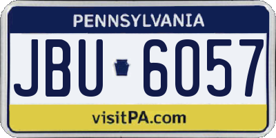 PA license plate JBU6057