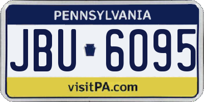 PA license plate JBU6095
