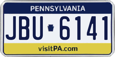 PA license plate JBU6141