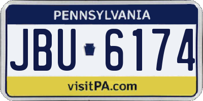 PA license plate JBU6174