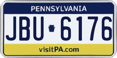 PA license plate JBU6176