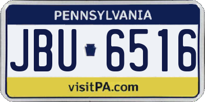 PA license plate JBU6516
