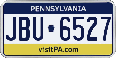 PA license plate JBU6527
