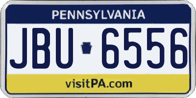 PA license plate JBU6556