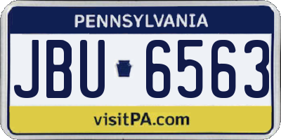 PA license plate JBU6563