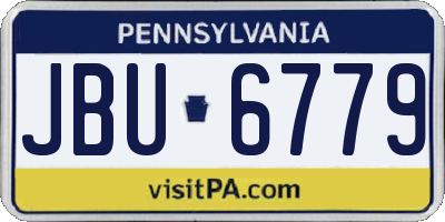 PA license plate JBU6779