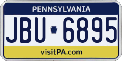 PA license plate JBU6895