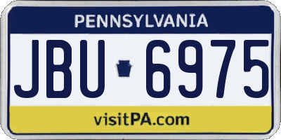 PA license plate JBU6975