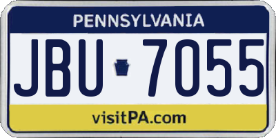 PA license plate JBU7055