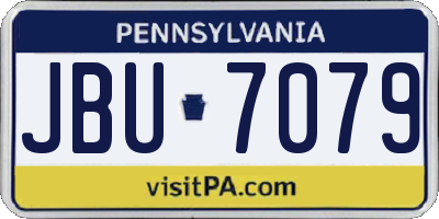 PA license plate JBU7079