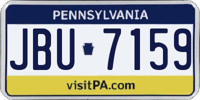 PA license plate JBU7159