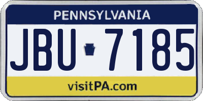 PA license plate JBU7185