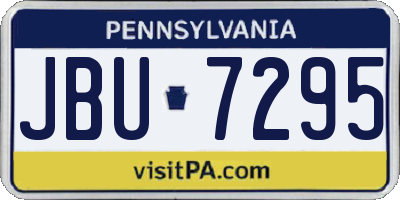 PA license plate JBU7295