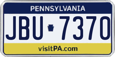 PA license plate JBU7370