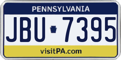 PA license plate JBU7395
