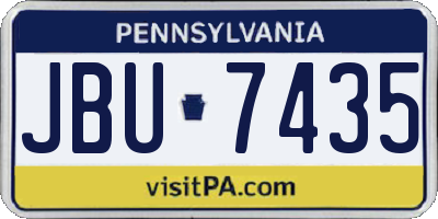 PA license plate JBU7435