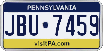 PA license plate JBU7459