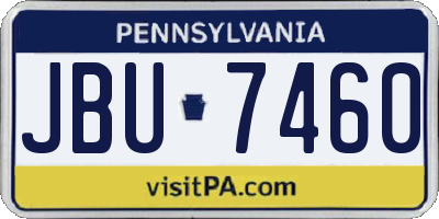 PA license plate JBU7460