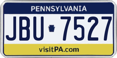 PA license plate JBU7527