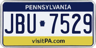 PA license plate JBU7529