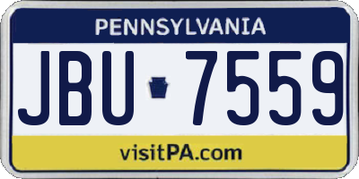 PA license plate JBU7559