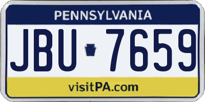 PA license plate JBU7659