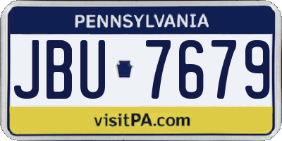 PA license plate JBU7679