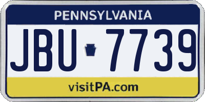 PA license plate JBU7739