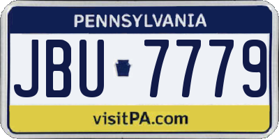 PA license plate JBU7779
