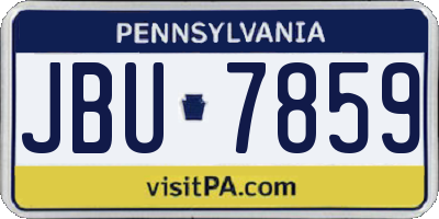 PA license plate JBU7859