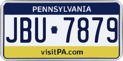 PA license plate JBU7879