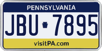 PA license plate JBU7895