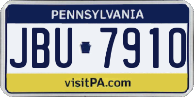 PA license plate JBU7910