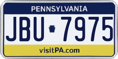 PA license plate JBU7975