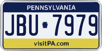 PA license plate JBU7979