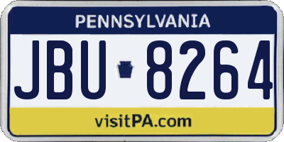 PA license plate JBU8264