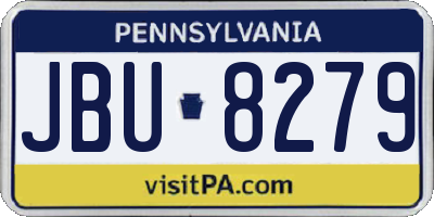 PA license plate JBU8279