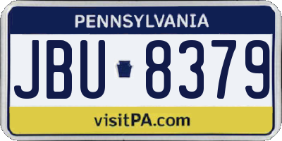 PA license plate JBU8379