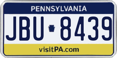 PA license plate JBU8439