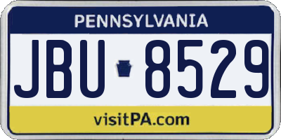 PA license plate JBU8529