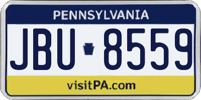 PA license plate JBU8559