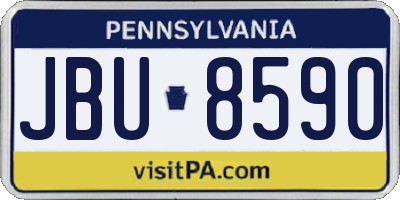 PA license plate JBU8590