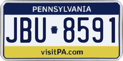 PA license plate JBU8591