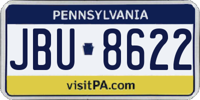 PA license plate JBU8622
