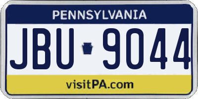 PA license plate JBU9044