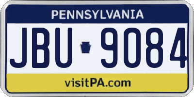 PA license plate JBU9084